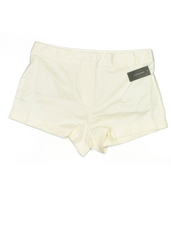 DANIELLE BERNSTEIN Pants - Danielle Bernstein Ivory Stretch Shorts 16W High Rise Cotton Blend NWT